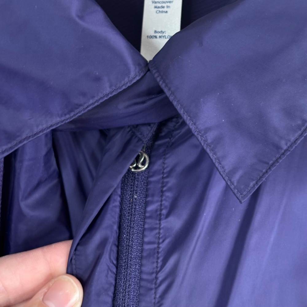 Lululemon Windbreaker 10 Pedal Power Wind Shirt Dense Purple Cycling Travel Zip - Picture 6 of 16
